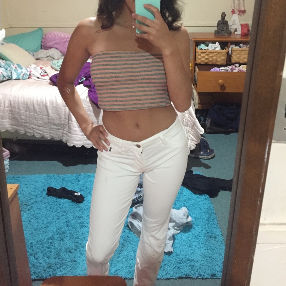 White velvet jeans!